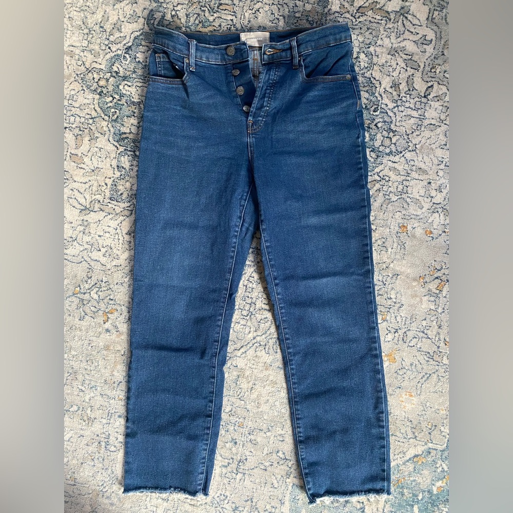 Everlane Cropped Button Fly Cigarette/Skinny Jean
